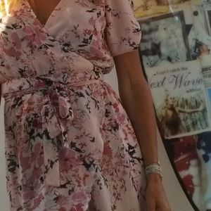 Floral wrap dress